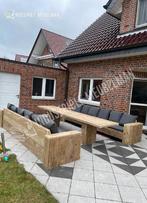 Steigerhout Tuinset Tuintafel Loungebank Lounge Dining Set, Tuin en Terras, Verzenden, Nieuw, Eettafel, Tuinset