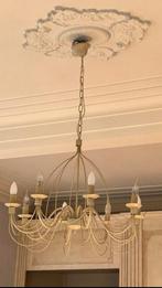 Magnifique lustre Flamant beige 8 ampoules, Ophalen, Zo goed als nieuw