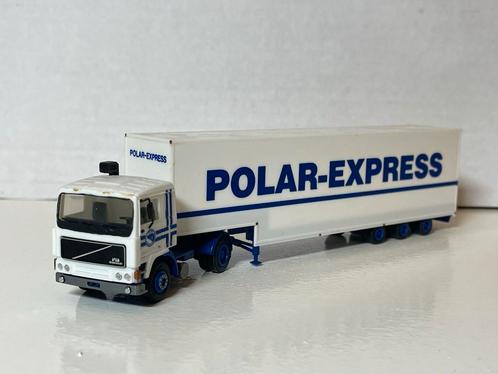 Herpa Volvo F12 Polar Express volume oplegger 1/87, Hobby en Vrije tijd, Modelauto's | 1:87, Gebruikt, Bus of Vrachtwagen, Herpa