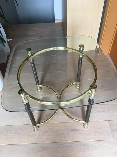 salontafel rond 69cm, Huis en Inrichting, Tafels | Bijzettafels, Zo goed als nieuw, Rond, 45 tot 60 cm, 55 tot 75 cm, Glas, Ophalen