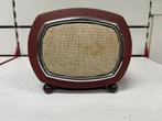 Vintage luidspreker 50s- “TV” -ontwerp - Bordeaux bakeliet, Antiek en Kunst, Ophalen of Verzenden