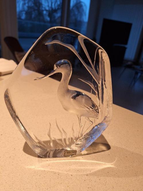 décoration oiseau à poser en verre (avocette ?), Antiek en Kunst, Antiek | Glaswerk en Kristal, Ophalen