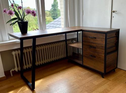 Bureau d'angle - table ordinateur - Industriel - 135x100x75, Huis en Inrichting, Bureaus, Nieuw, Bureau, Ophalen