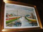 *Belle peinture Hollandaise signée avec un très beau cadre., Antiquités & Art, Enlèvement ou Envoi