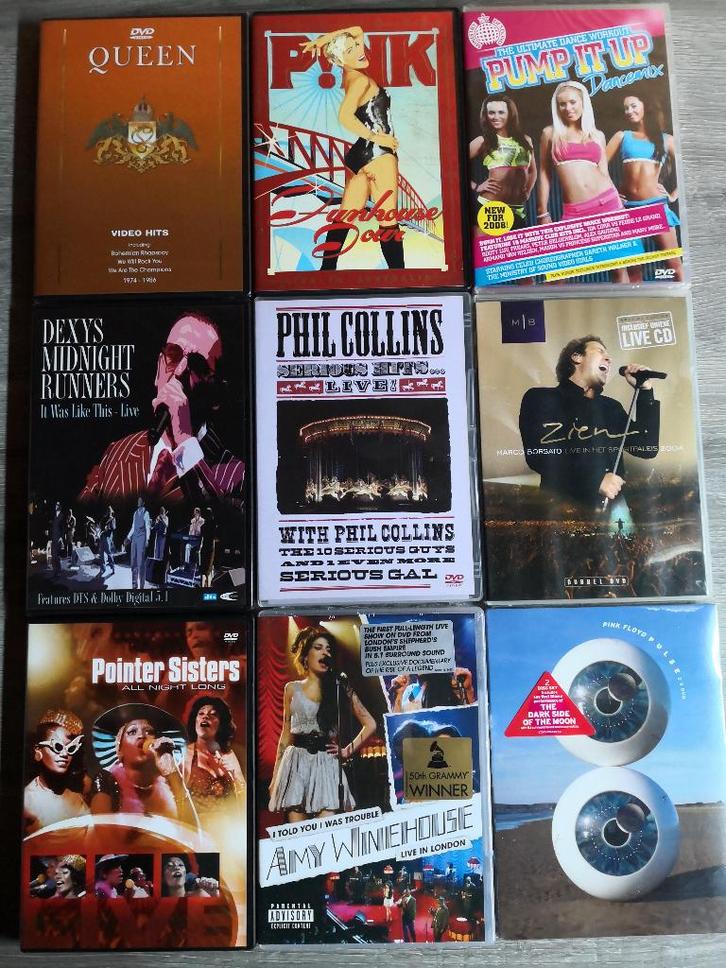 Muziek dvd's uit te kiezen, Cd's en Dvd's, Dvd's | Muziek en Concerten, Ophalen of Verzenden