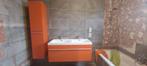 Oranje badkamermeubel met kolomkast, Zo goed als nieuw, Ophalen