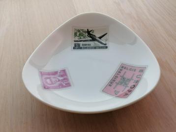Sabena porselein asbak Vintage Style Expo 1958-63s Postzegel beschikbaar voor biedingen