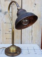 Antieke Chesterfield Engelse bureaulamp koper messing, Ophalen of Verzenden, Zo goed als nieuw, Bureau