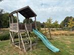 Houten speelhuisje met glijbaan Dreamland, Kinderen en Baby's, Speelgoed | Buiten | Speelhuisjes, Ophalen, Gebruikt, Hout