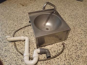 RVS handwasbak Horeca, Enlèvement, Utilisé, Laver et Sécher