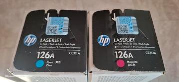 Hp Toners blauwe en magenta  beschikbaar voor biedingen