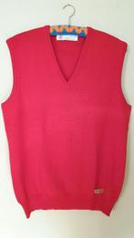 Vintage trui heren, debardeur, tank top, V hals, rood Medium, Kleding | Heren, Truien en Vesten, Ophalen of Verzenden, Rood