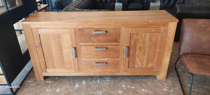 Teak houten dressoir, Huis en Inrichting, Kasten | Dressoirs, Zo goed als nieuw, 150 tot 200 cm, 25 tot 50 cm, Met lade(s), Met deur(en)