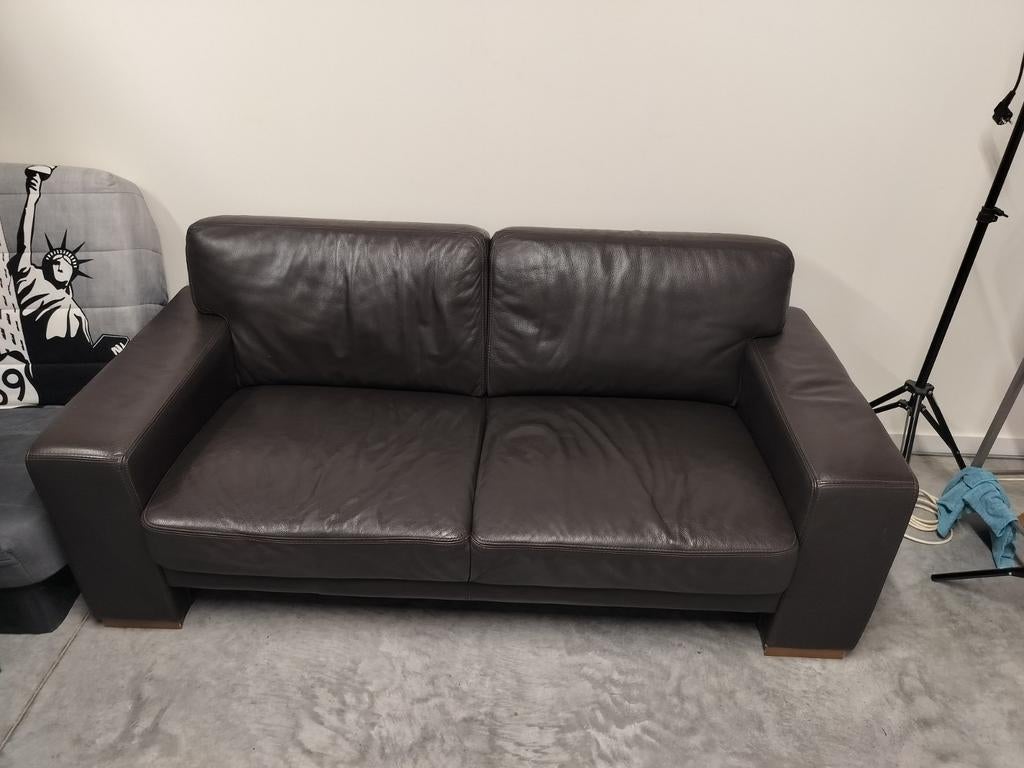 2 zit zetel goede staat met eventueel gratis 3 zit (bescha, Maison & Meubles, Canapés | Salons, Enlèvement