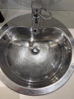 2 lavabo's en 2 kranen hansgrohe, Ophalen, Gebruikt, Chroom, Kraan