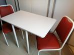 1 table extensible + 2 chaises, Comme neuf, 50 à 100 cm, Rectangulaire, Enlèvement