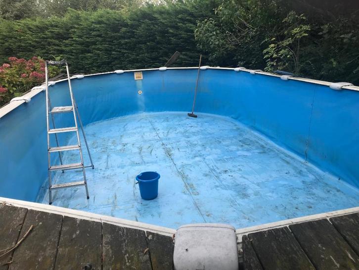 zwembad Gratis, Tuin en Terras, Zwembaden, Gebruikt, Opzetzwembad, 80 tot 120 cm, 400 cm of meer, 300 cm of meer, Ovaal, Ophalen