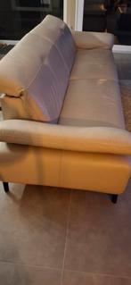 4 places en cuir avec pouf assorti., Maison & Meubles, Enlèvement
