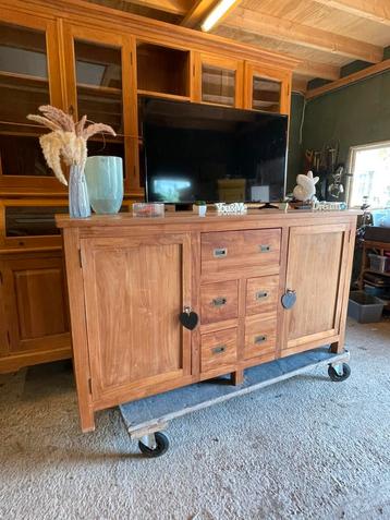 Buffet en teck, Neuf, 25 à 50 cm, 150 à 200 cm, Speels TEAK
