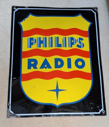 Phlips radio emaille bord jaren 30 beschikbaar voor biedingen