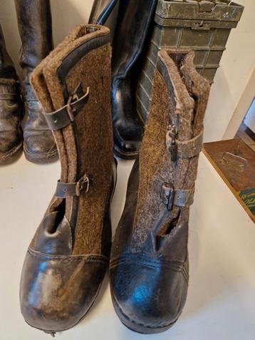Ww2 duits Oostfront bottines  Len R verschillende makers, Enlèvement ou Envoi
