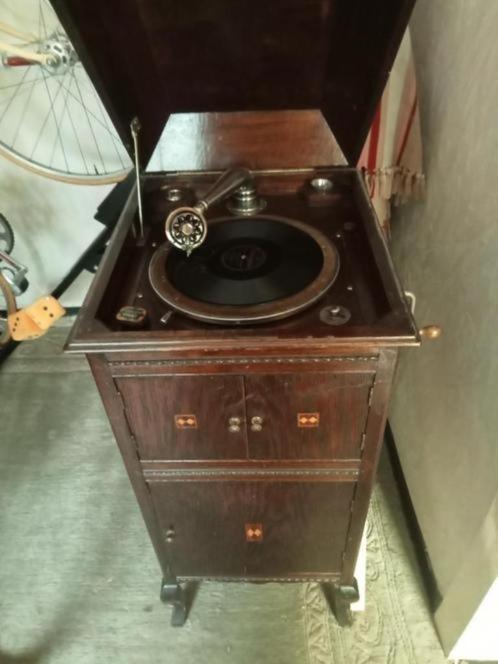 +-authentieke gramophone uit +-1922, Antiquités & Art, Antiquités | TV & Hi-Fi, Enlèvement