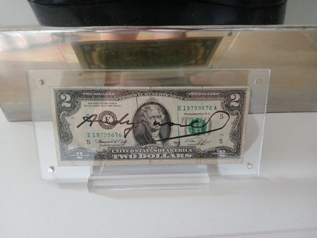 Andy Warhol billet, Antiek en Kunst, Kunst | Litho's en Zeefdrukken, Ophalen of Verzenden