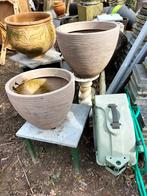 2 grote kunststof bloembakken plantenbakken, Tuin en Terras, Bloembakken en Plantenbakken, Ophalen of Verzenden, Zo goed als nieuw