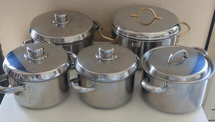 Kookpotten, Huis en Inrichting, Keuken | Potten en Pannen, Zo goed als nieuw, Inox, Ophalen of Verzenden