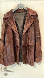 Veste manteau en fourrure de chevreau acajou vintage, Enlèvement, Comme neuf, Taille 42/44 (L), Autres couleurs