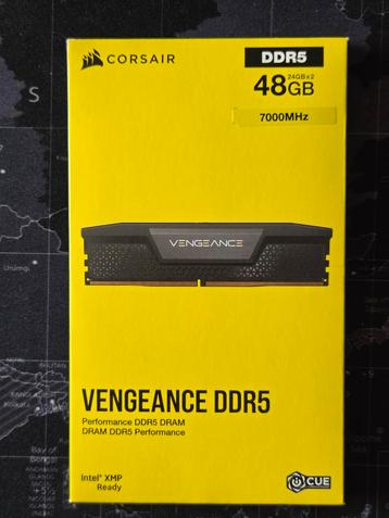 Corsaire Vengance DDR5 RAM 48Go 7000Mhz, Informatique & Logiciels, Mémoire RAM, Enlèvement ou Envoi, Comme neuf, Desktop, DDR5