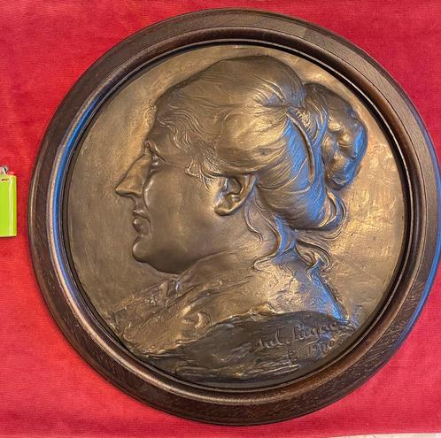 Roeselare: bronzen plaquette van Jules Lagae (1862-1931), Antiek en Kunst, Antiek | Brons en Koper, Ophalen