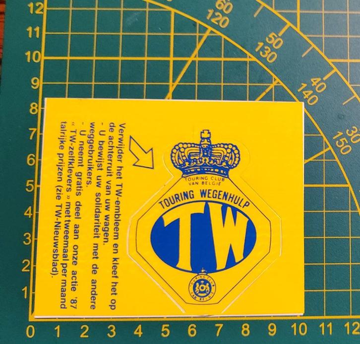 Sticker Touring Wegenhulp 1987, Verzamelen, Stickers, Ophalen of Verzenden