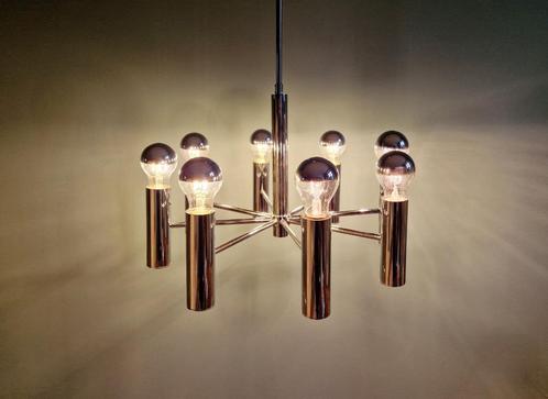 Space Age kroonluchter in verchroomd metaal, 1970, Antiek en Kunst, Antiek | Verlichting, Ophalen