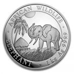 somalische olifant 1 kg 2017, Timbres & Monnaies, Monnaies | Afrique, Enlèvement, Autres pays, Monnaie en vrac, Argent