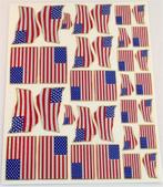 USA vlag metallic stickervel #1, Verzamelen, Stickers, Nieuw, Verzenden