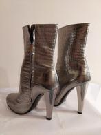 296C* CASADEI sexy boots leer zilver hoge hakken (36), Kleding | Dames, Hoge laarzen, Overige kleuren, Verzenden, Gedragen