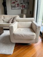 Zetel van Natuzzi in wit leder, Huis en Inrichting, Ophalen, Zo goed als nieuw