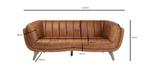 Kare Design Couch, Rechte bank, Leer, 75 tot 100 cm, Zo goed als nieuw