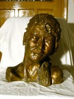 Buste de femme en terre cuite en bronze, Antiquités & Art, Enlèvement ou Envoi