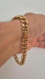 armband gouden kleur , 38 gram, 23,5 cm lang -> lees alles, Handtassen en Accessoires, Armbanden, Ophalen, Nieuw, Goud, Overige materialen