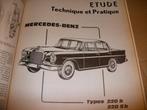 revue technique mercedes 220B 220SB de 1959-1963, Livres, Autos | Livres, Utilisé, Enlèvement ou Envoi, RTA, Mercedes