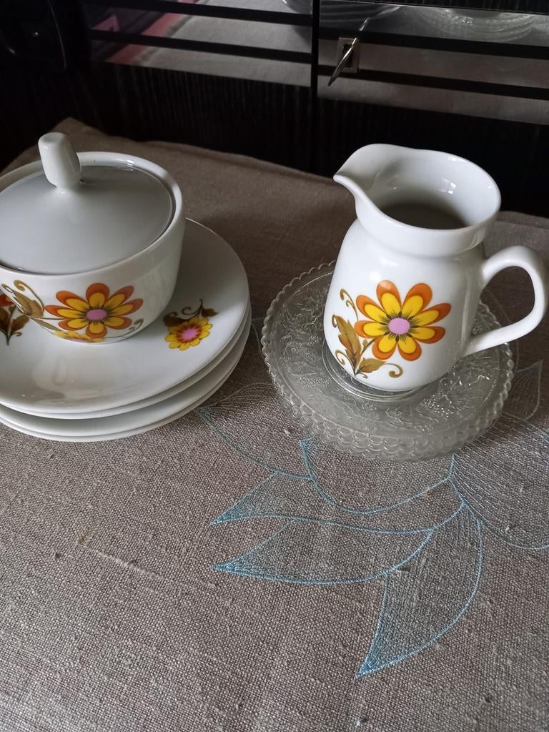 LOT Vintage. Bavaria et soucoupes en verre., Collections, Enlèvement, Utilisé