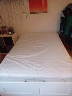 Bed Brimnes (ikea), 140x200cm, twijfelaar met lattenbodem, Queen size, 140 cm, Enlèvement, Utilisé