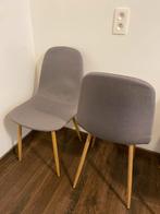 4x Stoel JONSTRUP grijs stof/eiken kleur, Huis en Inrichting, Stoelen, Grijs, Vier, Stof, Scandinavisch