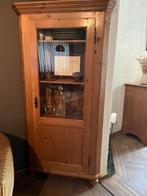 Pitch pine vitrine hoekkast, Ophalen