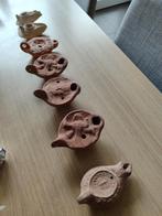 Verzameling 7 oud Romeins olielamp terracotta antiek, Enlèvement ou Envoi