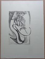 CYR FRIMOUT / HOGE HAKKEN / ZW-W LITHO / 76x56cm / SIG, Antiek en Kunst, Ophalen of Verzenden