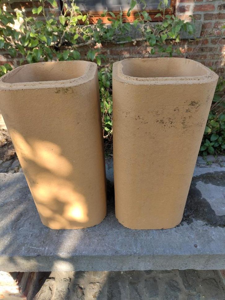 2 schouwpotten Keramo 20 x 20 x 50, Doe-het-zelf en Bouw, Ventilatie en Afzuiging, Nieuw, Ophalen
