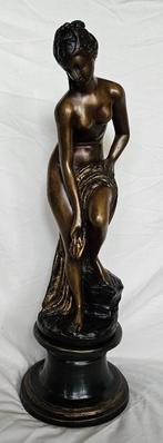 bronzen beeld dame badend, Antiek en Kunst, Ophalen of Verzenden